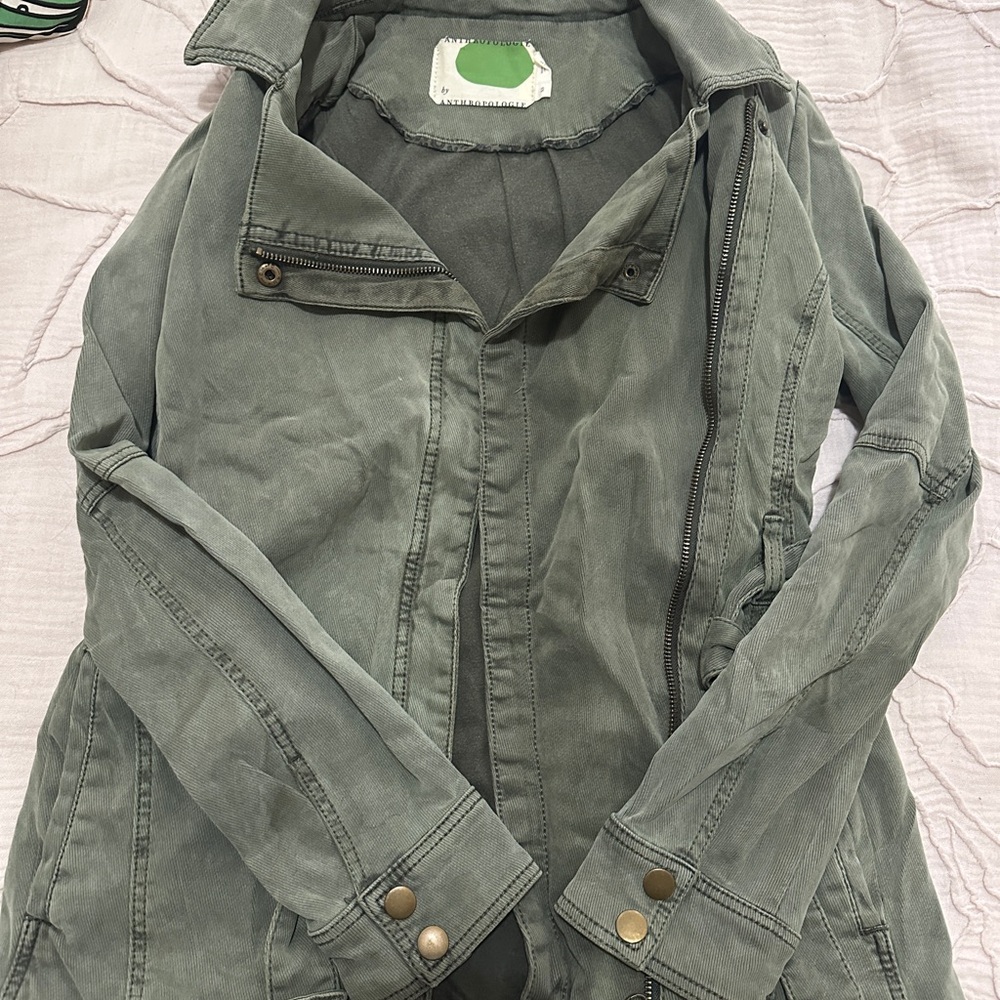 Anthropologie Olive Utility Jacket